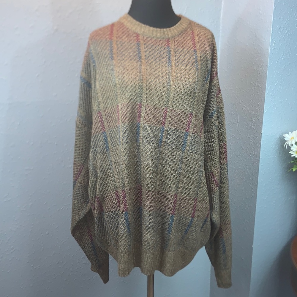 VTG Towncraft Lightweight Crewneck Brown Jewel Tone Sweater